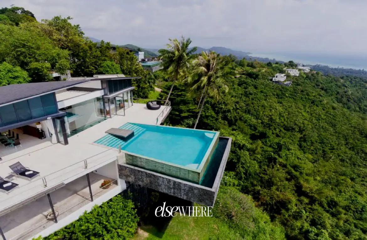 Cantilevered Hilltop Villa with Floating Marble Infinity Pool, Cinema & 270° Sea Views — view 1