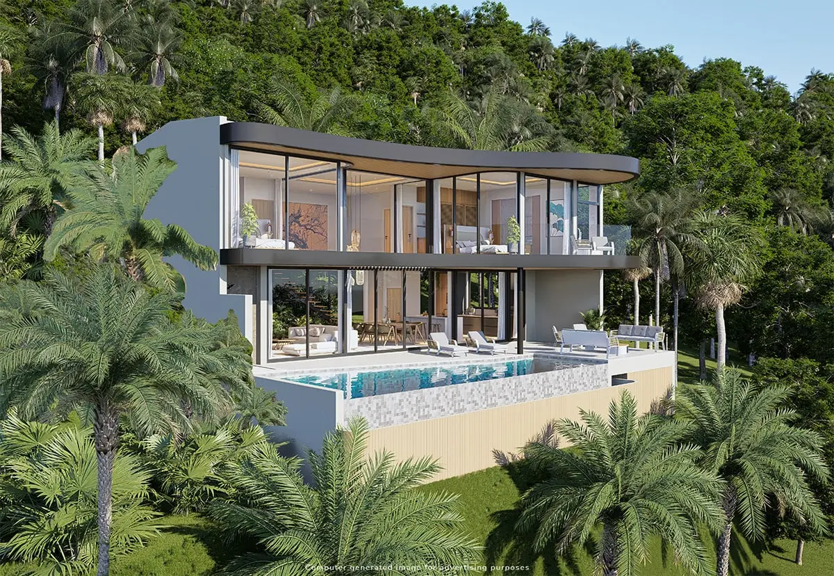 Curved-Roof Three-to-Four-Bedroom Sea-View Villa — view 2