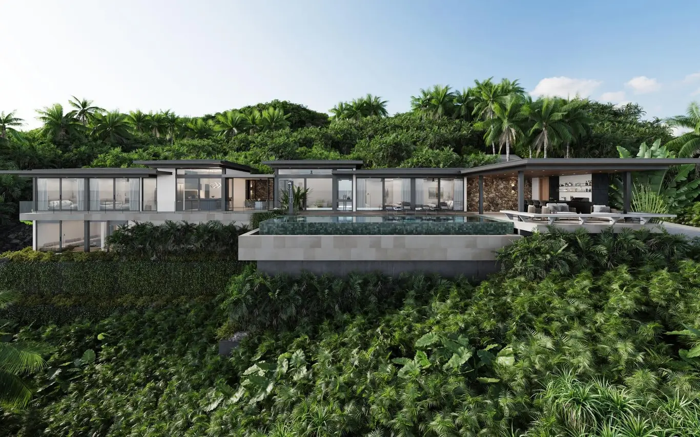 Contemporary Hillside Villa with Panoramic Sea Views in Bophut Hills — view 2