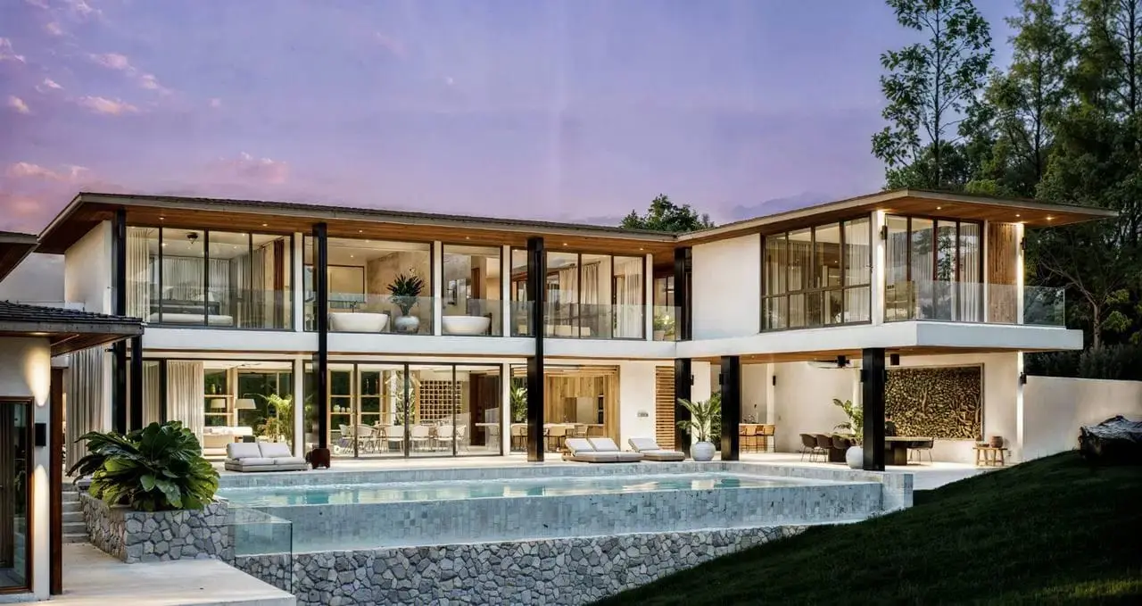 Three-Level Panoramic Sea-View Villa with Cinema & Resort Pool, Bophut — view 1