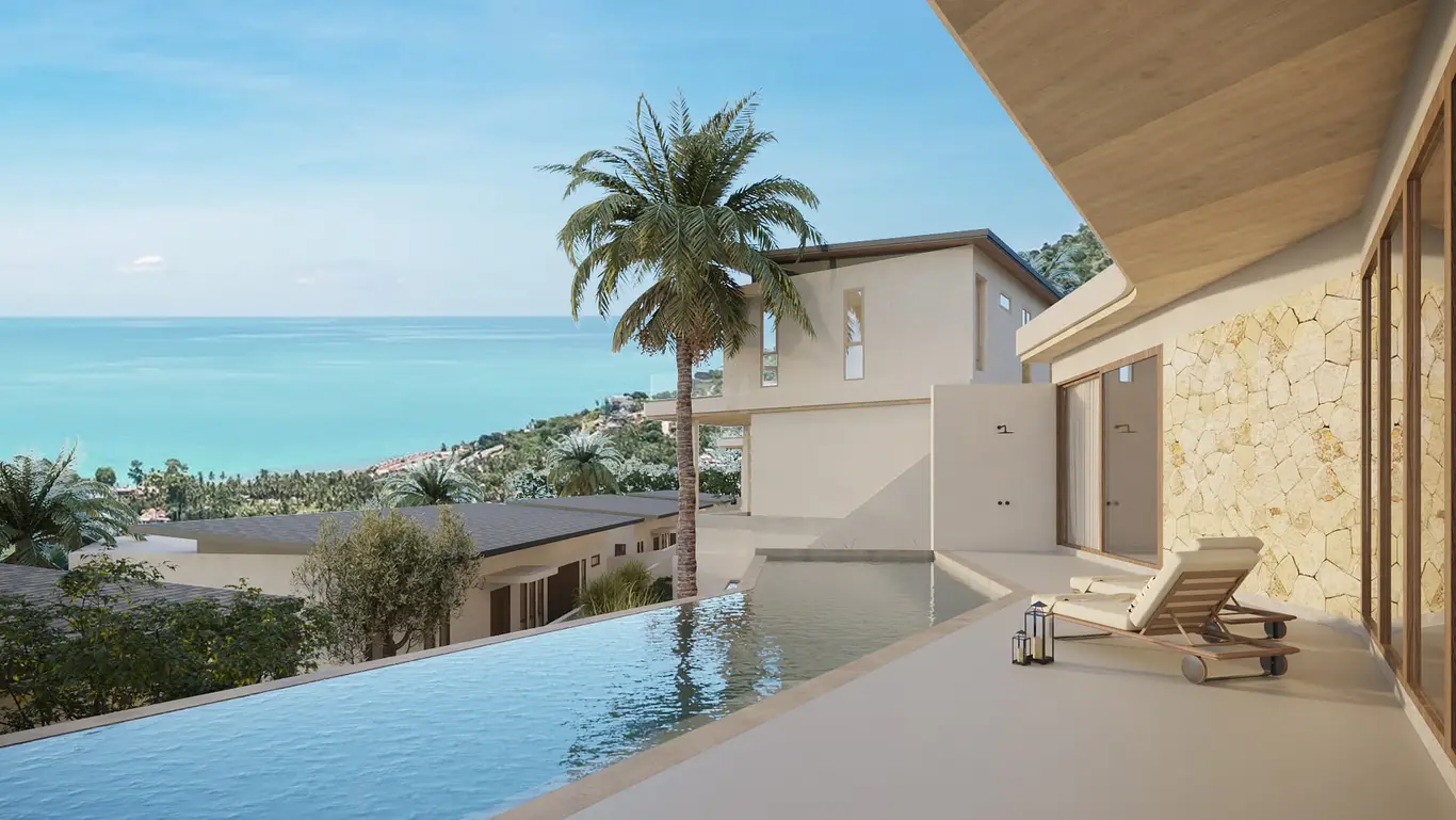 Contemporary Three- & Four-Bedroom Sea-View Villas in Bophut — view 2