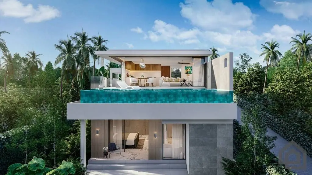 Off-Plan Three-Bedroom Pool Villa with Sea View, Bophut