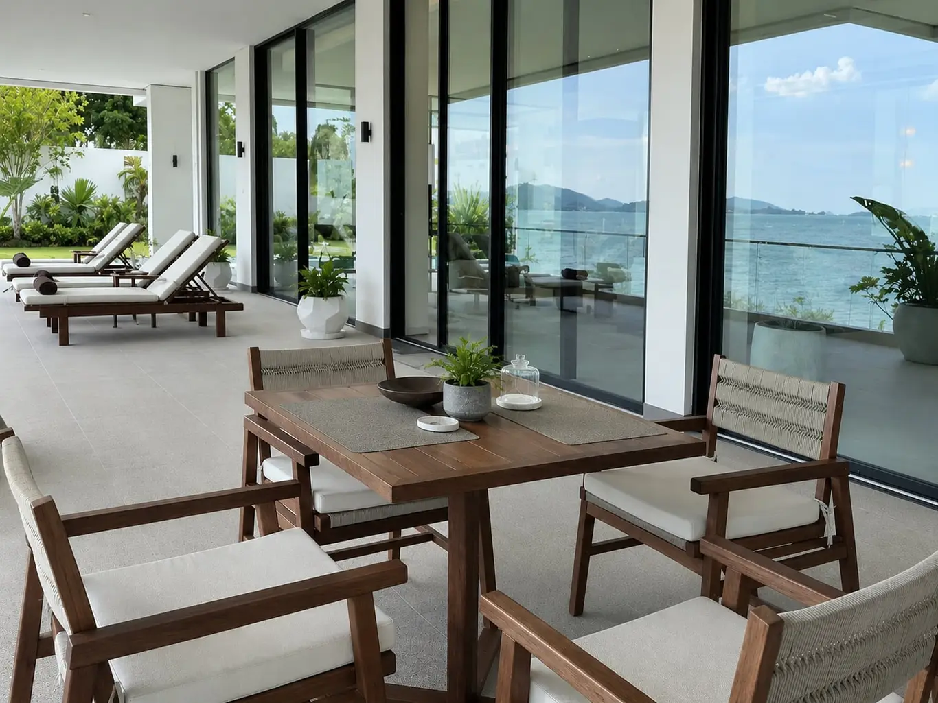 Beachfront Five-Bedroom Sea-View Pool Villa with Basement — view 2