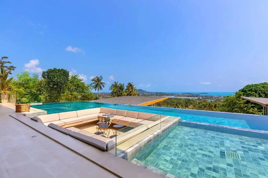 Hilltop Mansion with Twin Infinity Pools & Panoramic Sea Views — view 2