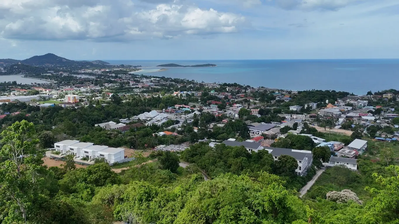 3,020 m² Hillside Sea-View Land with 5-Villa Development Plan, Chaweng — view 2