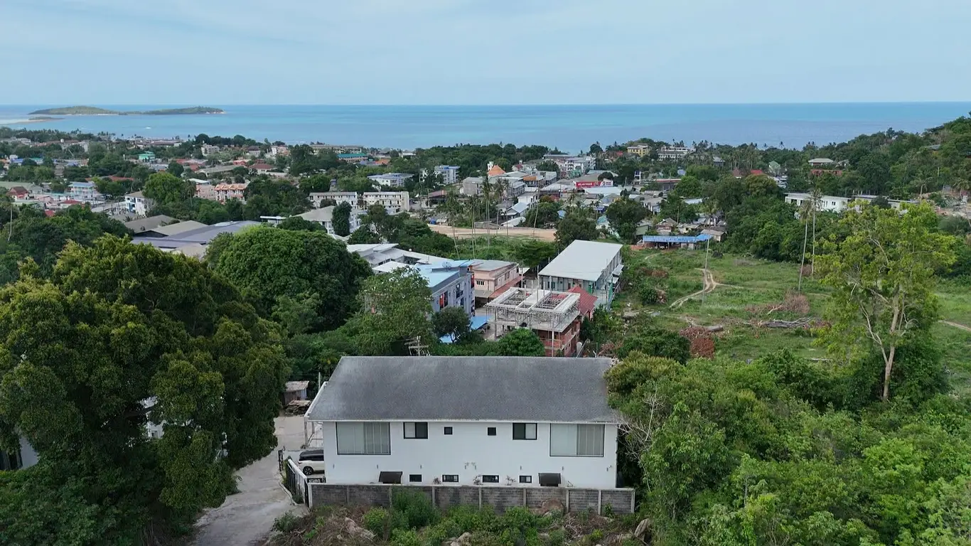 443 sqm, Flat Rectangular Sea-View Plot with Road Access, Chaweng — view 1