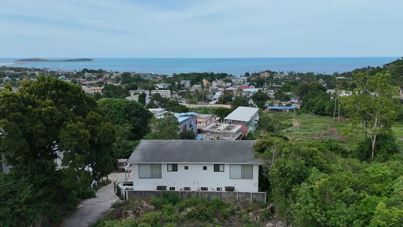 443 sqm, Flat Rectangular Sea-View Plot with Road Access, Chaweng — view 2