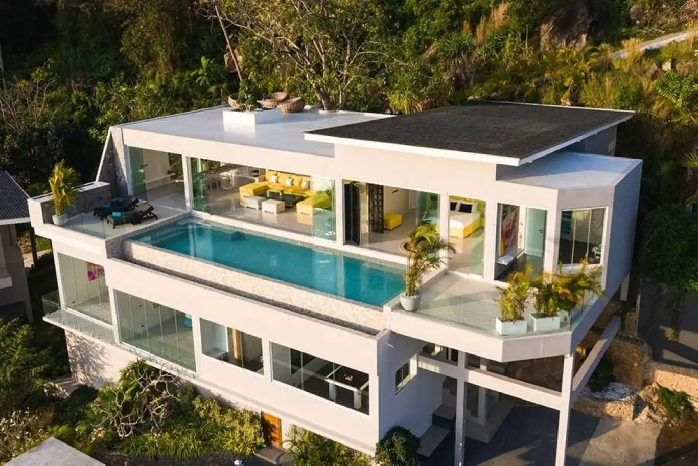 Glass-Walled Sunrise Villa Above Chaweng Bay