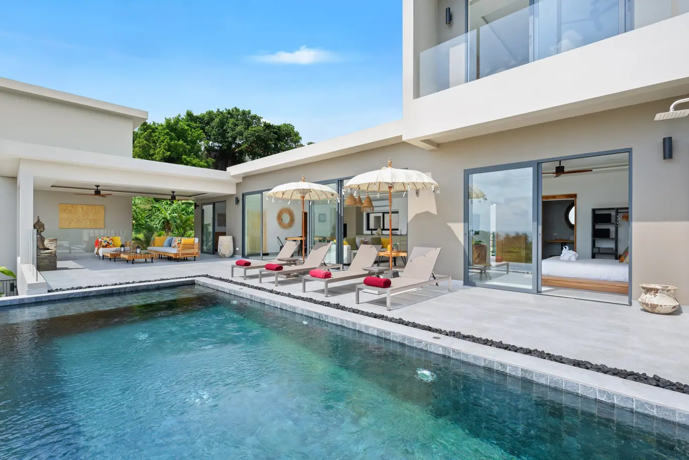 Three-Level 4-Bed Sea-View Pool Villa with Studio Suite