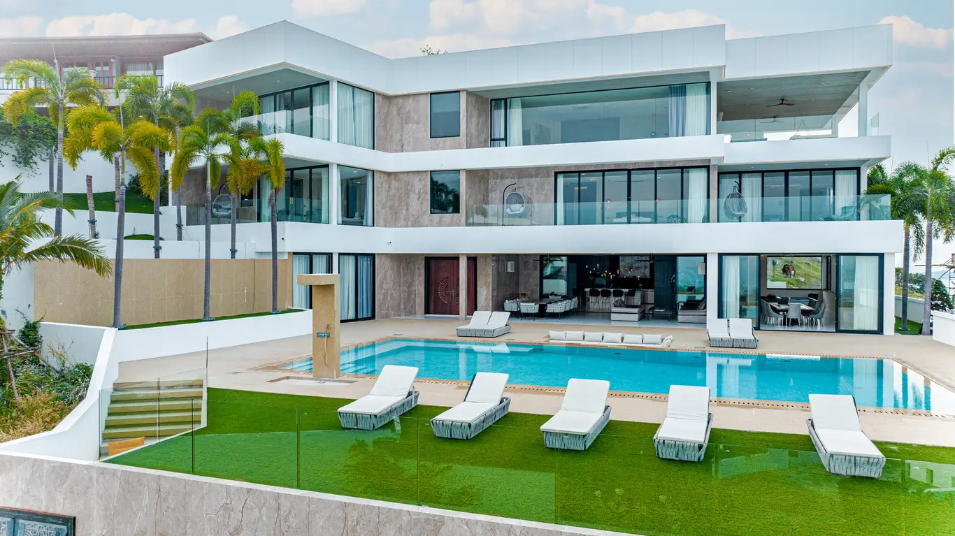 Contemporary Seven-Bedroom Sea-View Pool Villa, Choeng Mon — view 2