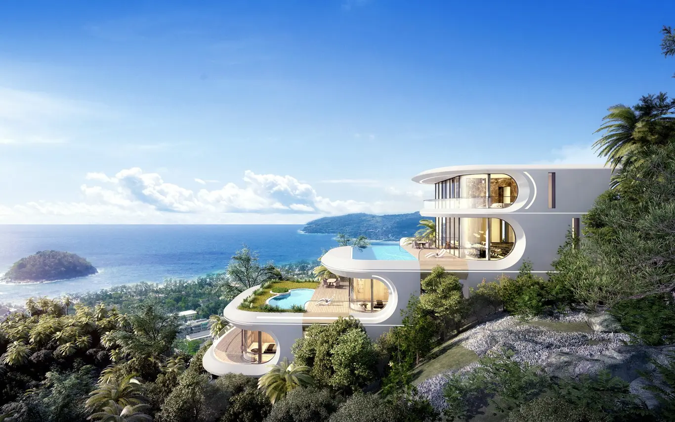 Hillside Sea-View Villa Above Kata — view 1