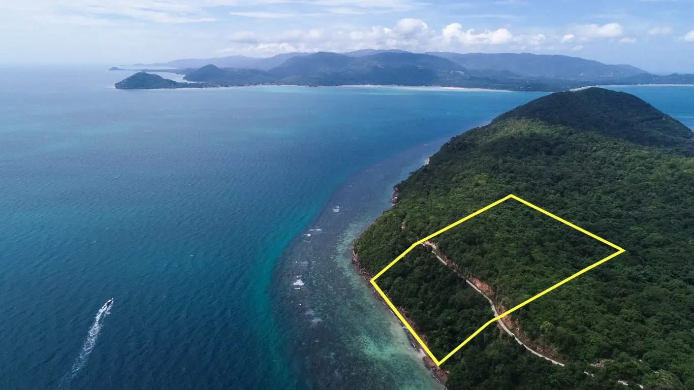 30-Rai West-Facing Seafront Land on Koh Taen with 200m Frontage & Full Sunset Views — view 2