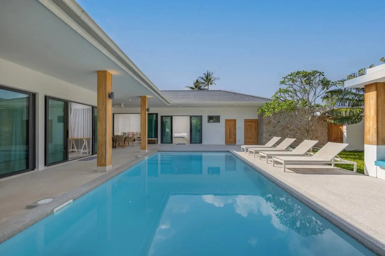 Three-Bedroom Garden Pool Villa with Mountain Backdrop, Lamai