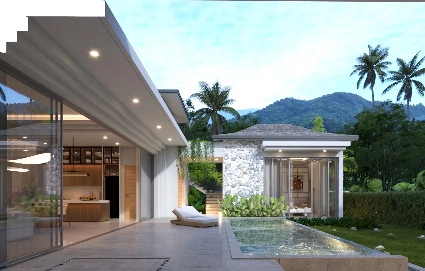 Boutique Three-Bedroom Rooftop-Pavilion Pool Villas, Lamai