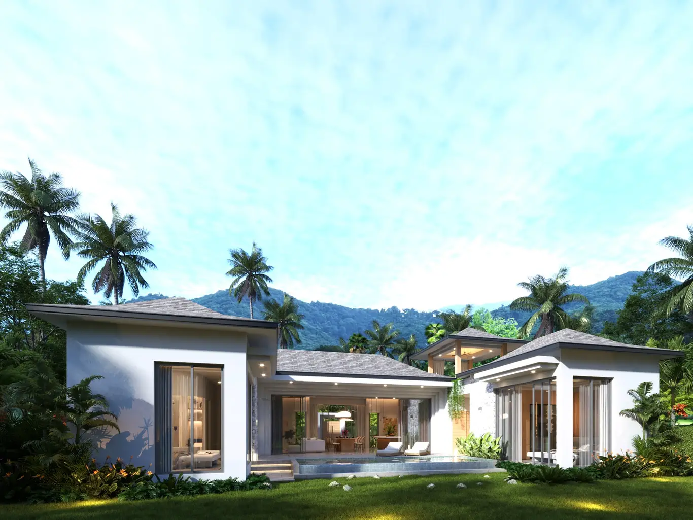 Boutique Three-Bedroom Rooftop-Pavilion Pool Villas, Lamai — view 2