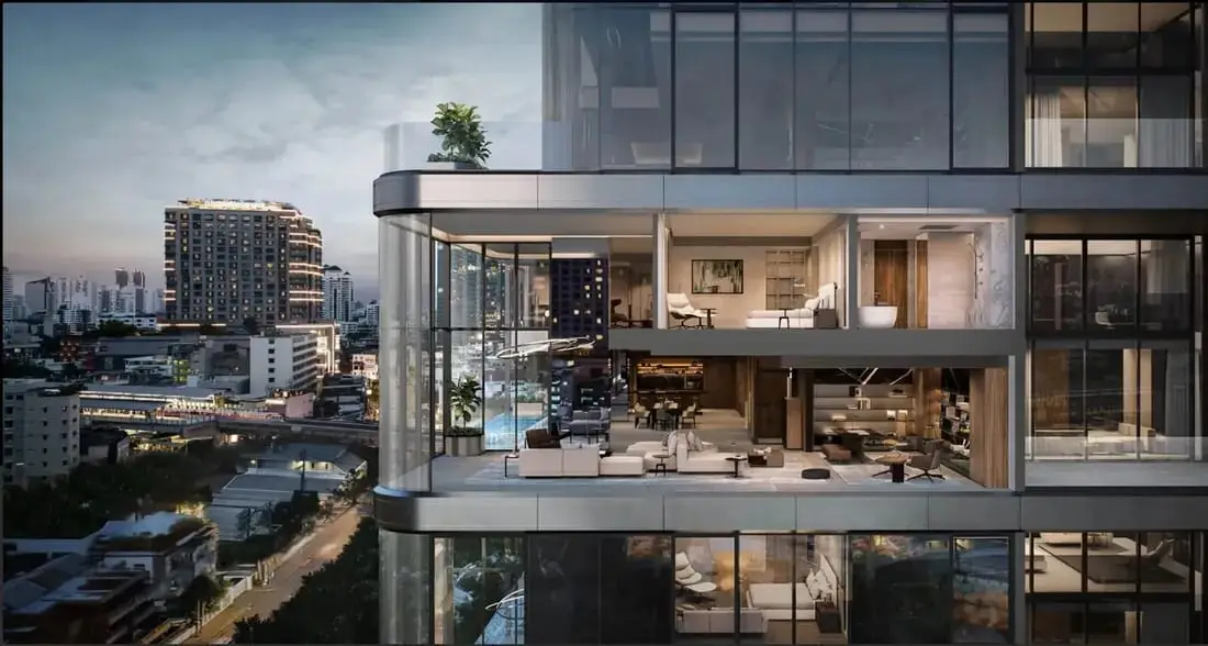 Porsche Design Tower — Duplex Sky Villa with Private Pool — view 2