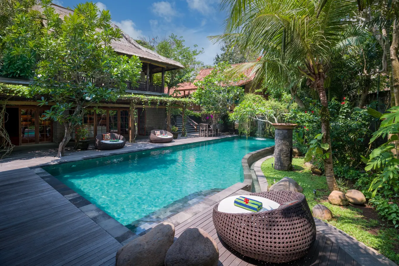 Five-Bedroom Javanese Water-Garden Villa with Floating Spa Pavilion