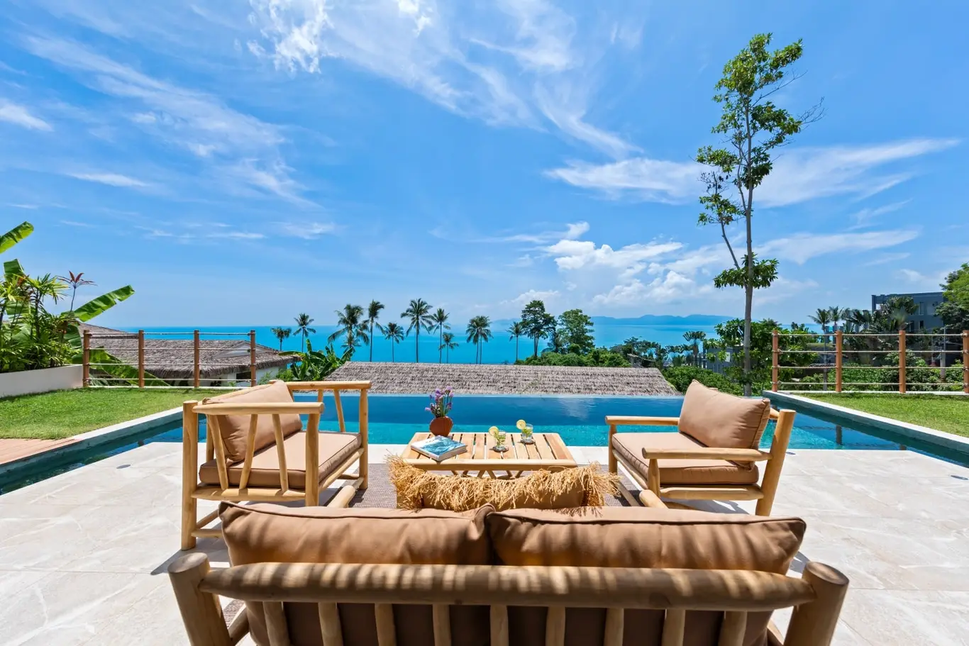 Hillside Sea-View Pool Villa in Bang Po