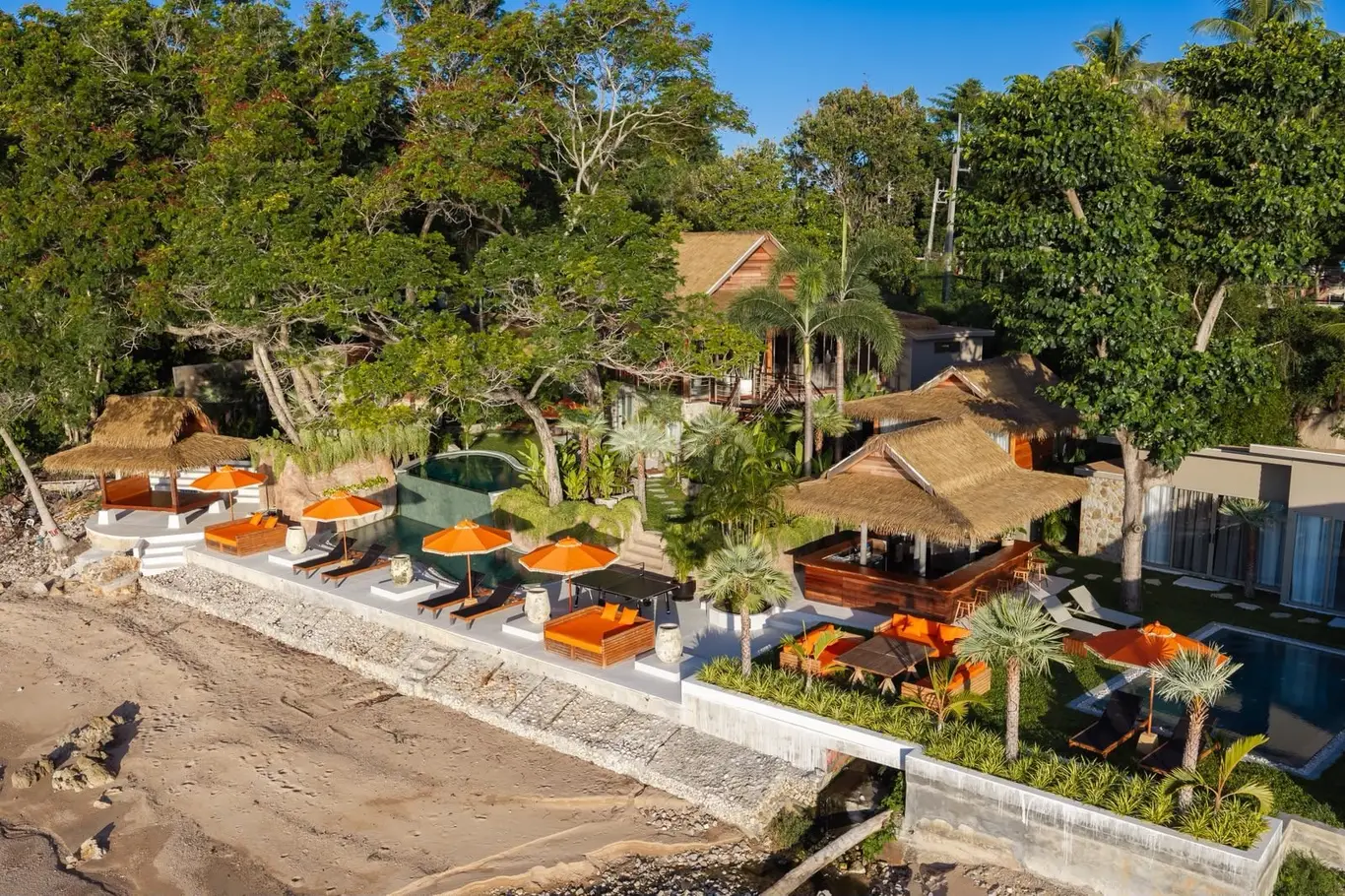 Six-Bedroom Oceanfront Villa with Three Pools & Private Gym, Bophut