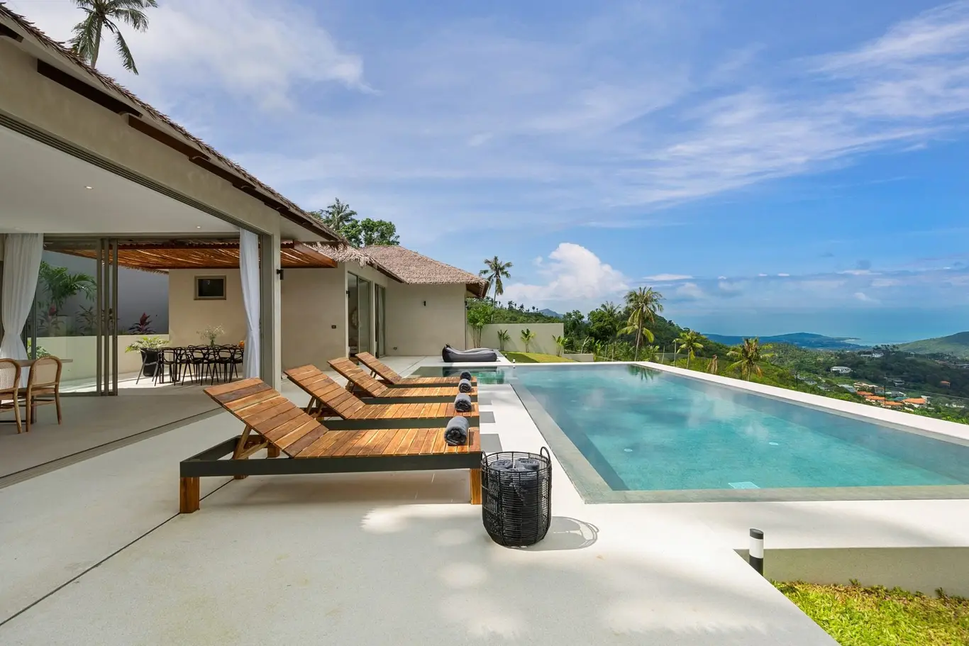 Bohemian-Balinese Hillside Villa with Infinity Pool — view 2