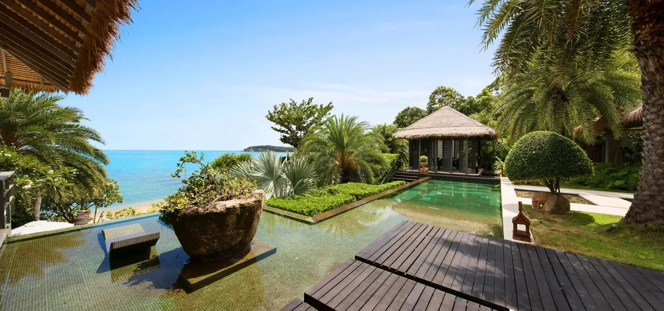 Five-Level Beachfront Villa with Twin Pools