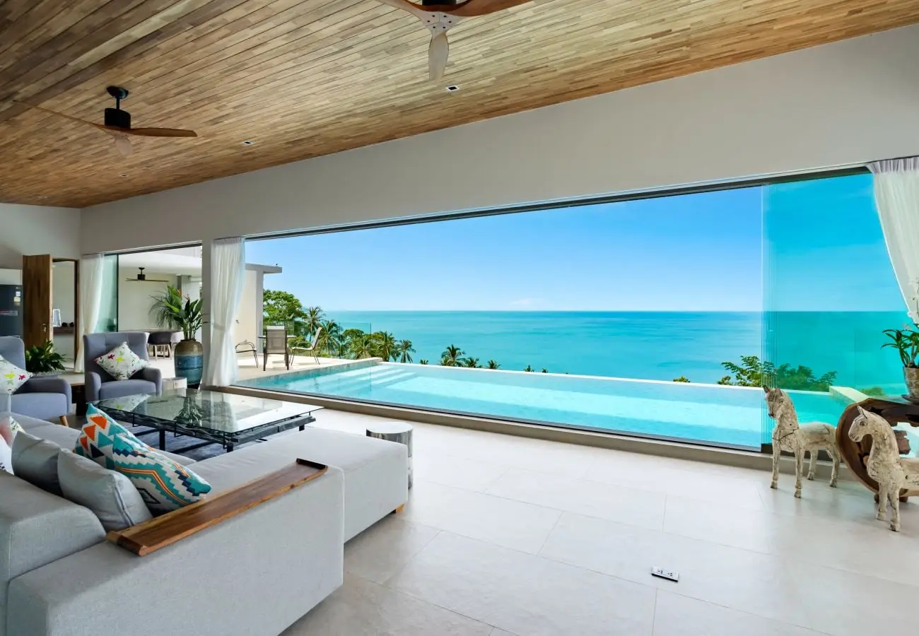 Balinese-Inspired 5-Bedroom Hillside Villa with Infinity Pool, Chaweng Noi