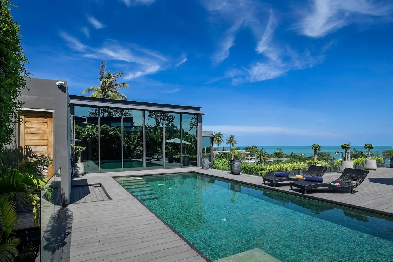 Architectural Glass Pool Villa with Sea Views, Choeng Mon