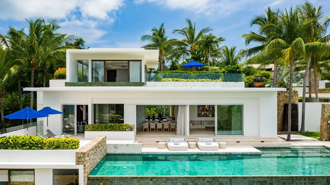 Six-Bedroom Hillside Villa with Roof Decks & Terraced Infinity Pool — view 2
