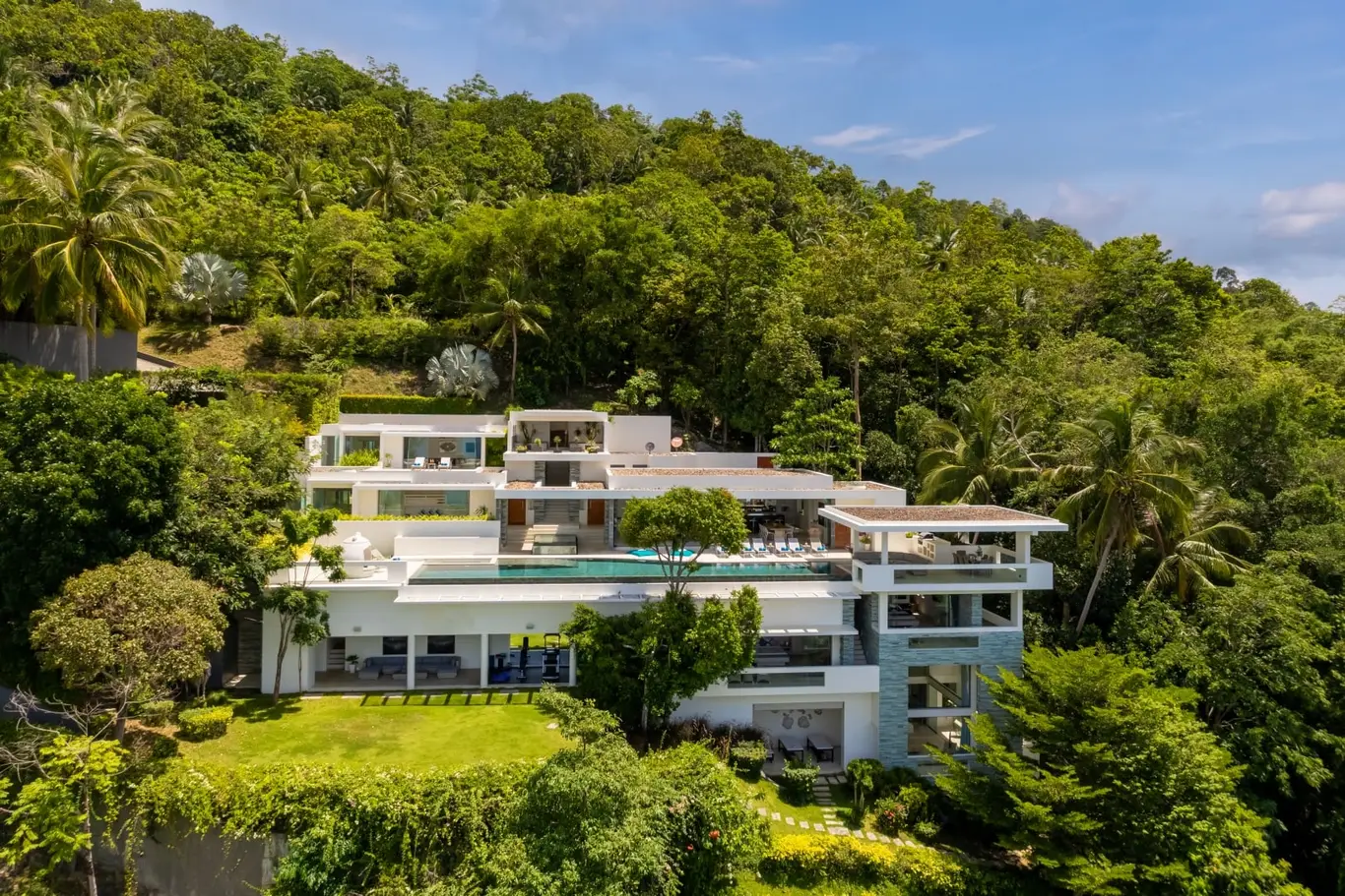 Five-Level Hillside Villa with 20m Pool & Infinity Lawn