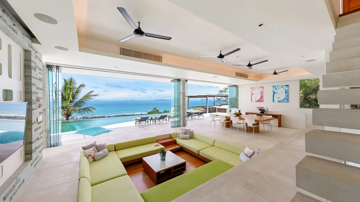 Hillside Villa with 22m Infinity Pool, Cinema & Spa