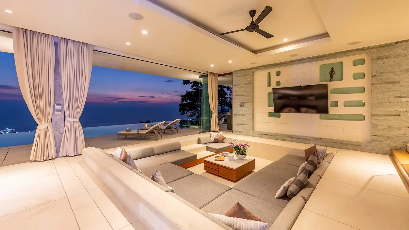 Hillside Villa with 18m Pool & Treehouse Play Deck — view 2