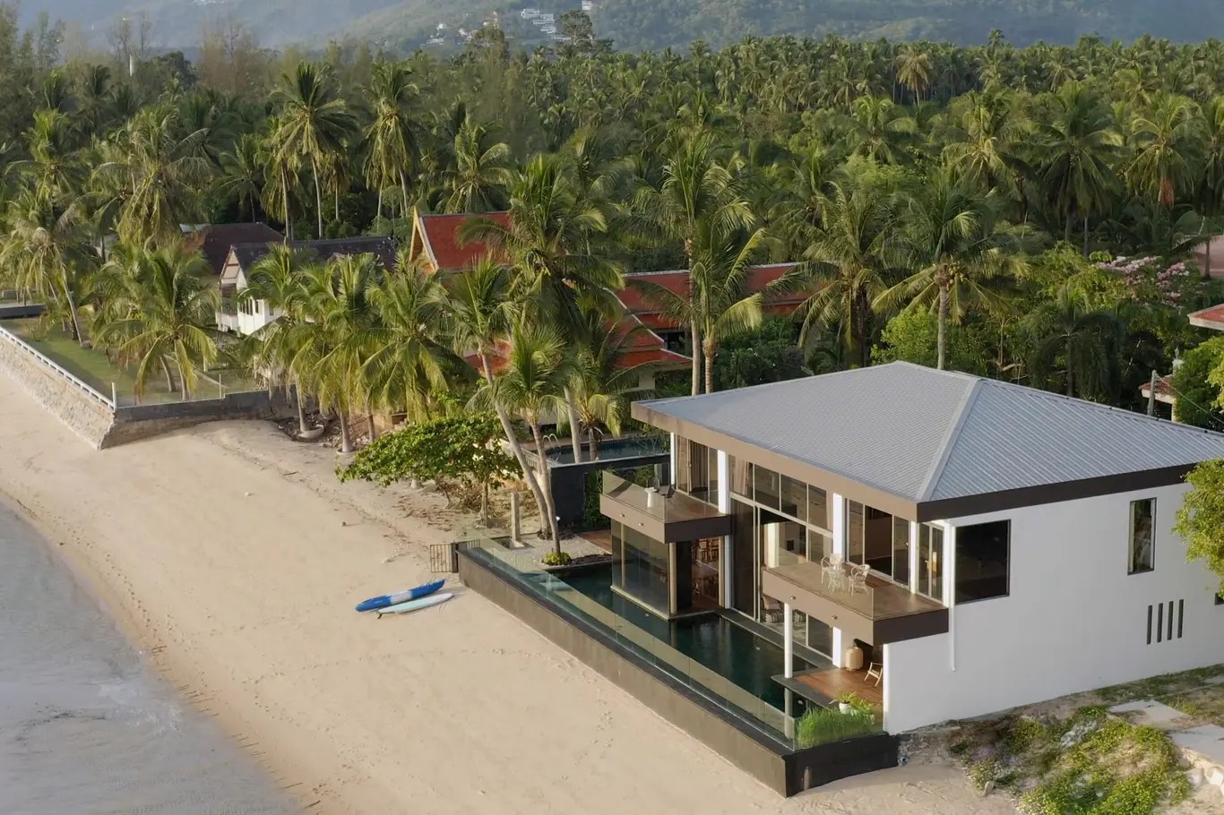 Fully-Glazed Beachfront Villa with Infinity Pool