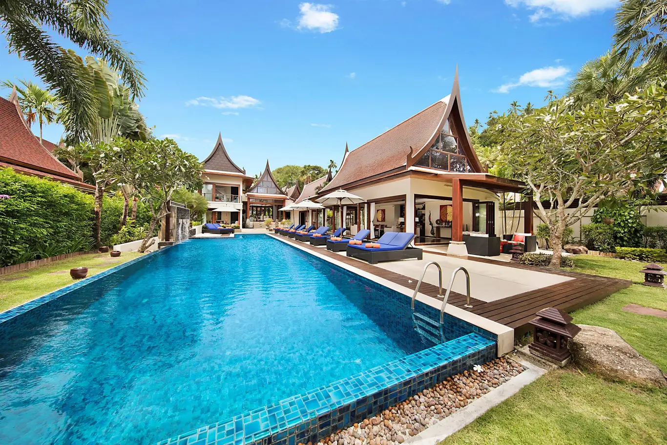 Beachfront Waterfall-Pool Villa