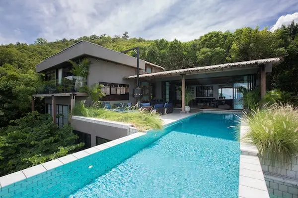 Hillside Villa with 14 m Cantilevered Pool & Gulf Views — view 2