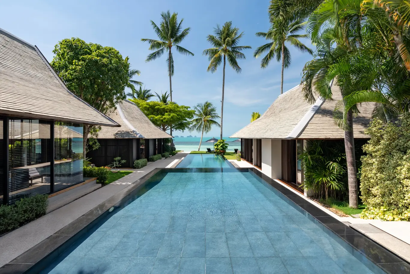 Thai-Japanese Beachfront Villa with Three-Tier Pool — view 2