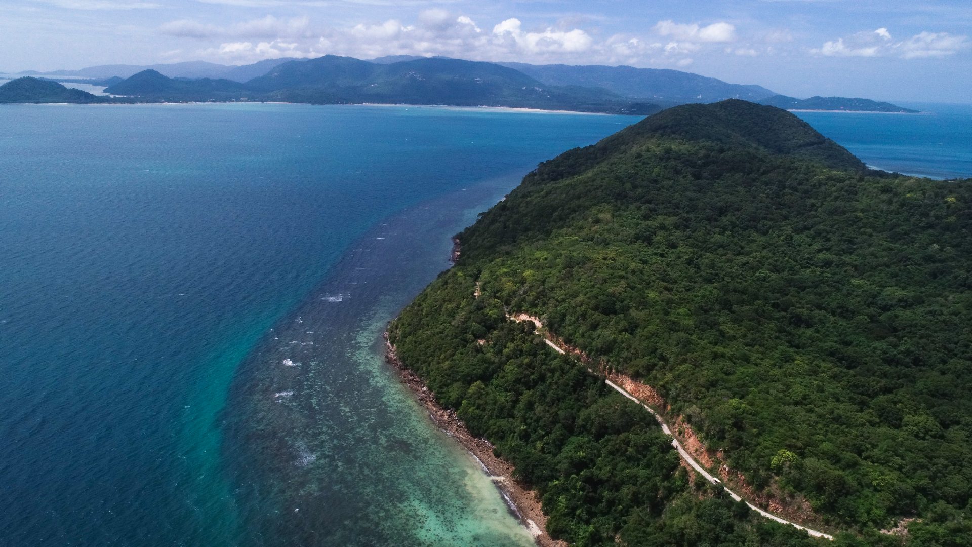 30-Rai West-Facing Seafront Land on Koh Taen with 200m Frontage & Full Sunset Views